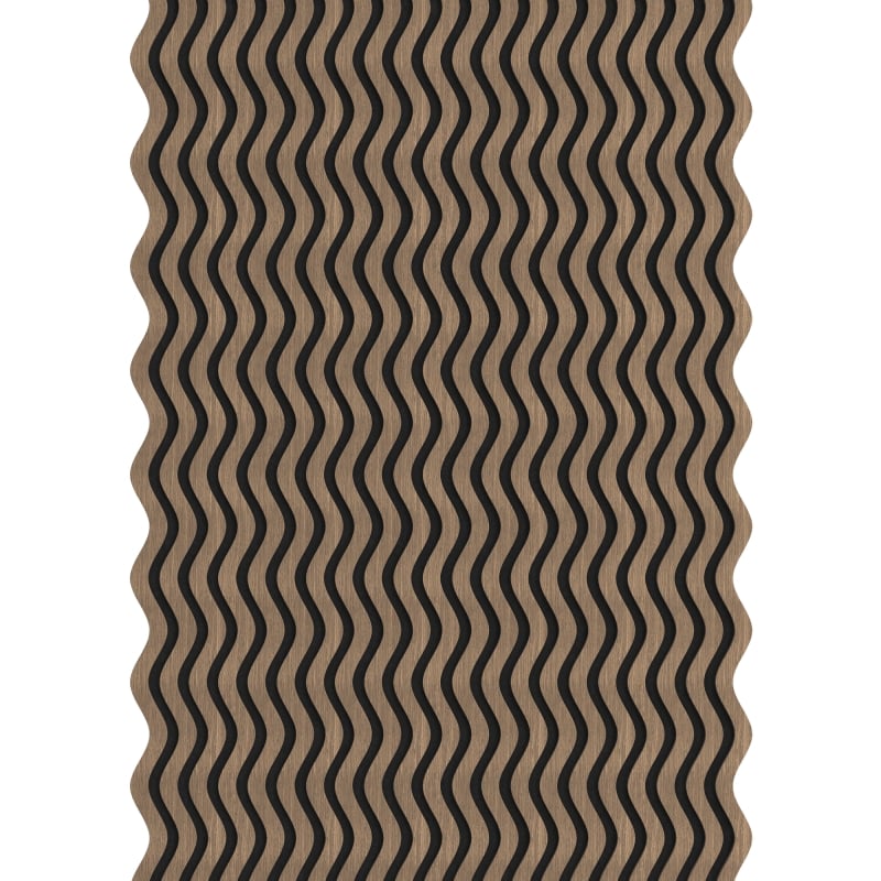 Mexen Lam-SF 02 lamele ścienne akustyczne 280 x 30 cm, filc 9 mm, fornir techniczny, Ciemny Orzech - S106-280-02-044