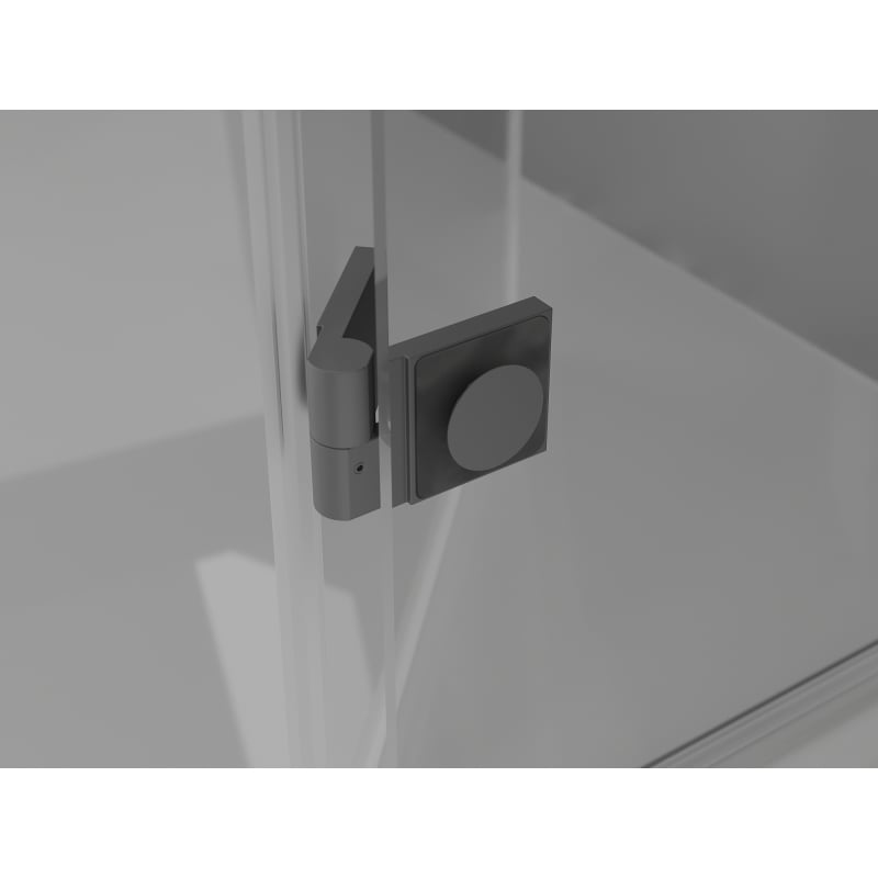 Mexen Mist-H drzwi prysznicowe uchylne prawe 135 cm, transparent, gun metal - 8A5-135-001-95-00-P