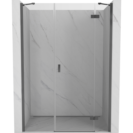 Mexen Mist-H drzwi prysznicowe uchylne prawe 155 cm, transparent, gun metal - 8A5-155-001-95-00-P