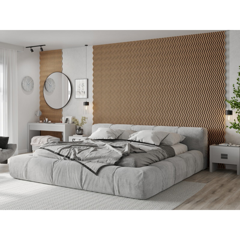 Mexen Lam-SF 02 lamele ścienne akustyczne 280 x 30 cm, filc 9 mm, fornir techniczny, Bielony Dąb - S106-280-02-040