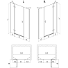 Mexen Mist-H drzwi prysznicowe uchylne prawe 135 cm, transparent, nikiel szczotkowany - 8A5-135-001-97-00-P