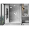 Mexen Mist-H L drzwi prysznicowe uchylne lewe 160 cm, transparent, białe - 8A5L-160-001-20-00-L