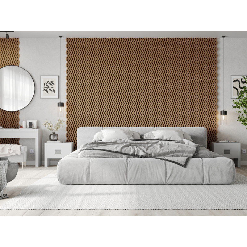 Mexen Lam-SF 02 lamele ścienne akustyczne 280 x 30 cm, filc 9 mm, fornir techniczny, Dąb Natural - S106-280-02-042