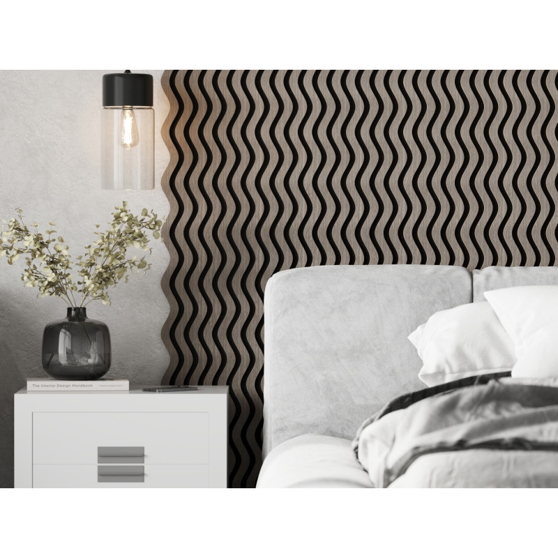 Mexen Lam-SF 02 lamele ścienne akustyczne 280 x 30 cm, filc 9 mm, fornir techniczny, Szary Dąb - S106-280-02-043
