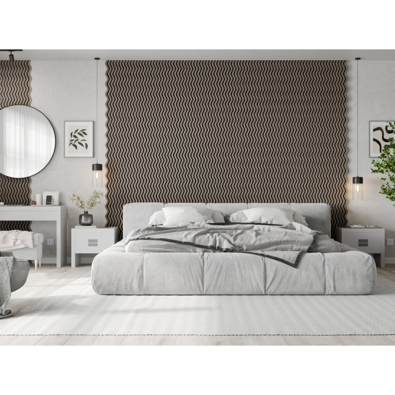 Mexen Lam-SF 02 lamele ścienne akustyczne 280 x 30 cm, filc 9 mm, fornir techniczny, Szary Dąb - S106-280-02-043