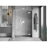 Mexen Mist-H L drzwi prysznicowe uchylne prawe 125 cm, transparent, białe - 8A5L-125-001-20-00-P