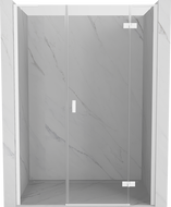 Mexen Mist-H L drzwi prysznicowe uchylne prawe 140 cm, transparent, białe - 8A5L-140-001-20-00-P