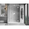 Mexen Mist-H L drzwi prysznicowe uchylne prawe 145 cm, transparent, białe - 8A5L-145-001-20-00-P
