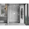 Mexen Mist-H L drzwi prysznicowe uchylne prawe 155 cm, transparent, białe - 8A5L-155-001-20-00-P