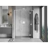 Mexen Mist-H L drzwi prysznicowe uchylne prawe 160 cm, transparent, białe - 8A5L-160-001-20-00-P