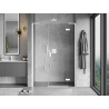 Mexen Mist-H L drzwi prysznicowe uchylne prawe 160 cm, transparent, białe - 8A5L-160-001-20-00-P