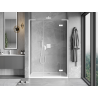 Mexen Mist-H L drzwi prysznicowe uchylne prawe 160 cm, transparent, białe - 8A5L-160-001-20-00-P