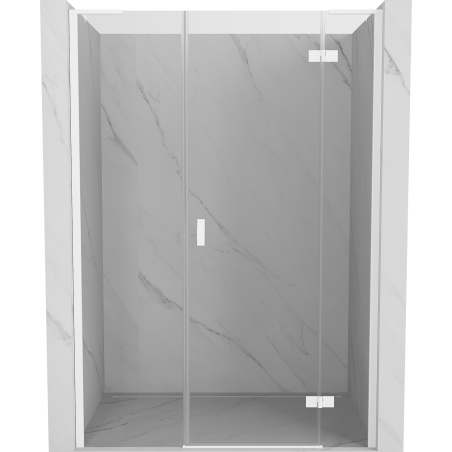 Mexen Mist-H L drzwi prysznicowe uchylne prawe 160 cm, transparent, białe - 8A5L-160-001-20-00-P