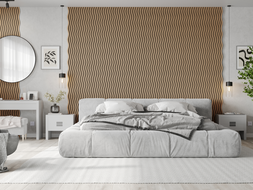 Mexen Lam-SF 01 lamele ścienne akustyczne 280 x 30 cm, filc 9 mm, fornir techniczny, Bielony Dąb - S106-280-01-040