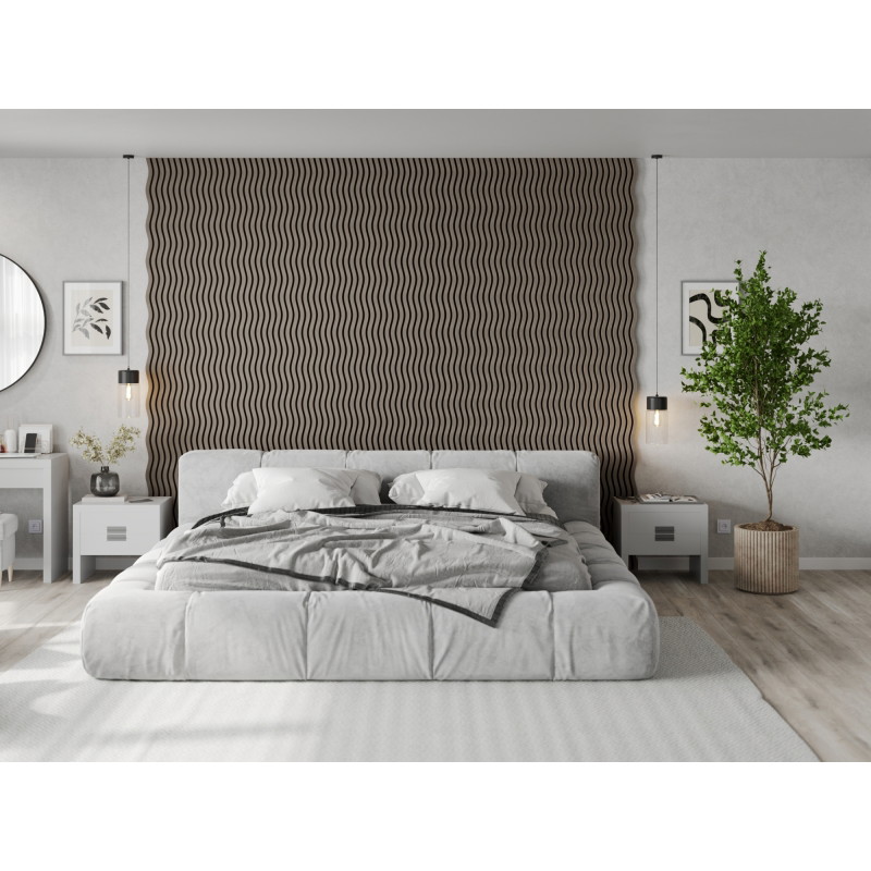 Mexen Lam-SF 01 lamele ścienne akustyczne 280 x 30 cm, filc 9 mm, fornir techniczny, Szary Dąb - S106-280-01-043