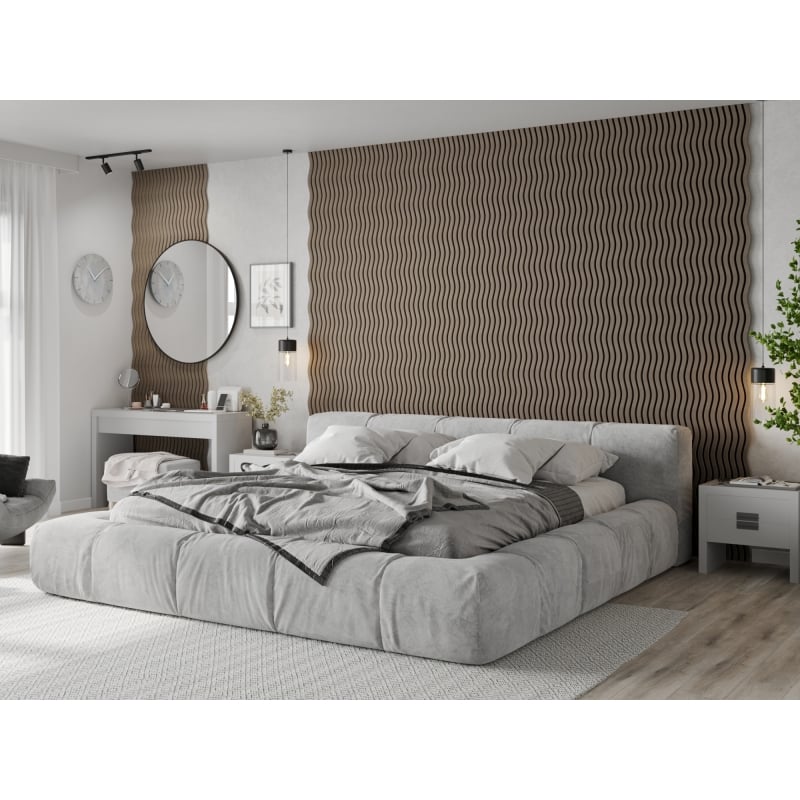 Mexen Lam-SF 01 lamele ścienne akustyczne 280 x 30 cm, filc 9 mm, fornir techniczny, Szary Dąb - S106-280-01-043