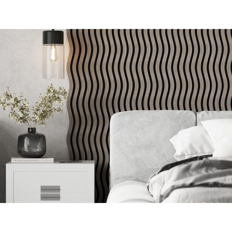 Mexen Lam-SF 01 lamele ścienne akustyczne 280 x 30 cm, filc 9 mm, fornir techniczny, Szary Dąb - S106-280-01-043