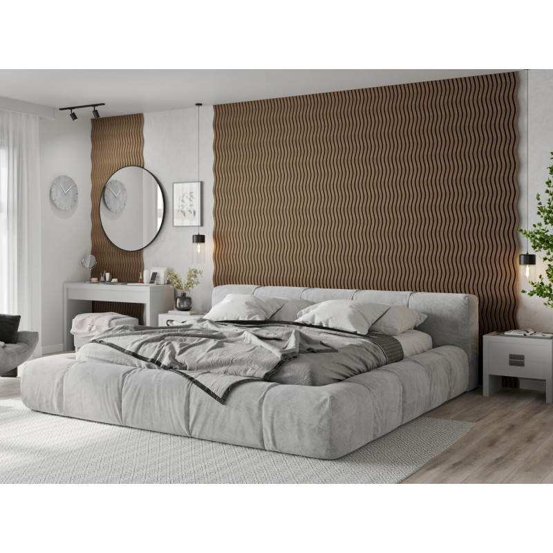 Mexen Lam-SF 01 lamele ścienne akustyczne 280 x 30 cm, filc 9 mm, fornir techniczny, Ciemny Orzech - S106-280-01-044