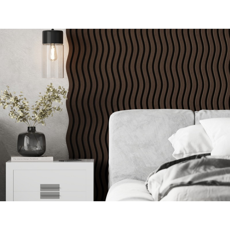 Mexen Lam-SF 01 lamele ścienne akustyczne 280 x 30 cm, filc 9 mm, fornir techniczny, Dąb Mocca - S106-280-01-045