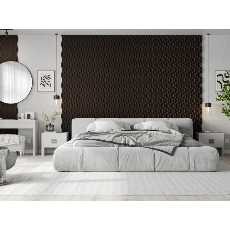 Mexen Lam-SF 01 lamele ścienne akustyczne 280 x 30 cm, filc 9 mm, fornir techniczny, Czarny Dąb - S106-280-01-046