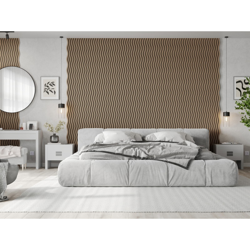 Mexen Lam-SF 01 lamele ścienne akustyczne 280 x 30 cm, filc 9 mm, fornir techniczny, Jasny Orzech - S106-280-01-047