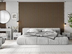 Mexen Lam-SF 26 lamele ścienne akustyczne 280 x 30 cm, filc 9 mm, fornir techniczny, Ciemny Orzech - S106-280-26-044