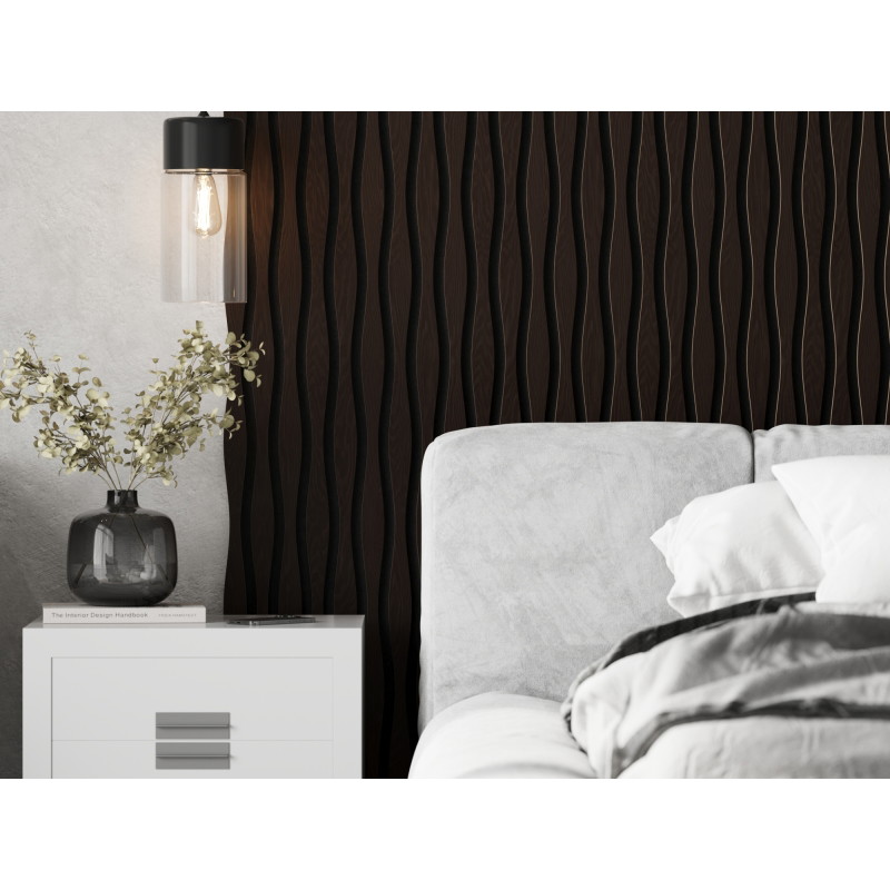 Mexen Lam-SF 26 lamele ścienne akustyczne 280 x 30 cm, filc 9 mm, fornir techniczny, Czarny Dąb - S106-280-26-046