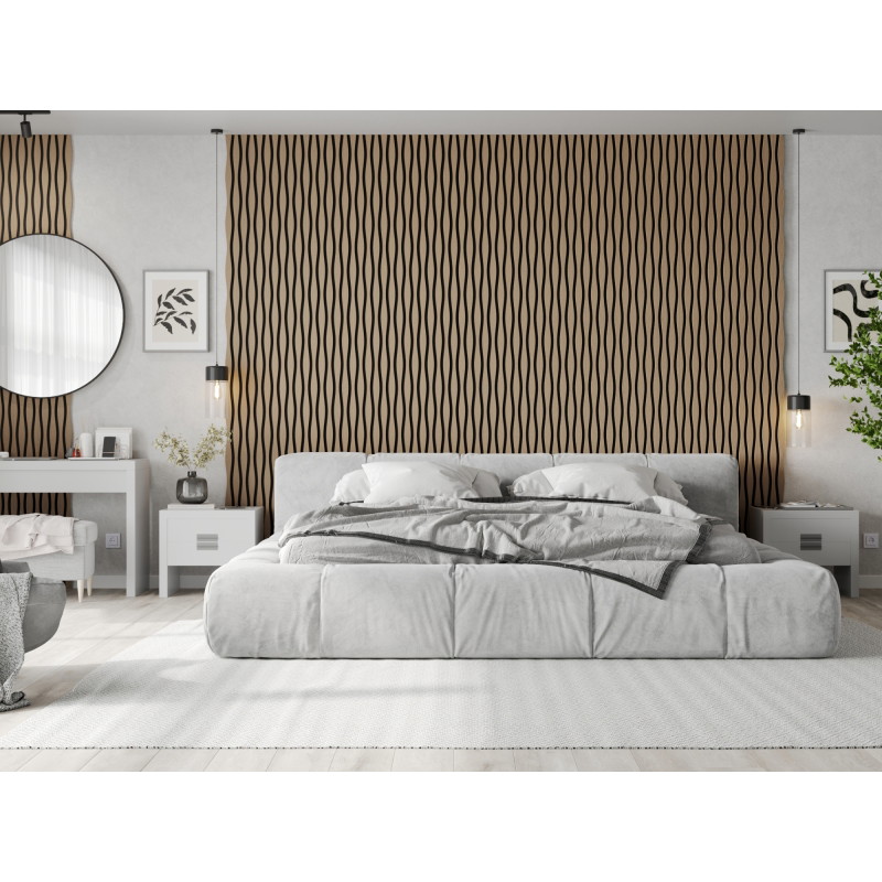 Mexen Lam-SF 26 lamele ścienne akustyczne 280 x 30 cm, filc 9 mm, fornir techniczny, Jasny Orzech - S106-280-26-047