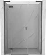 Mexen Mist-H L drzwi prysznicowe uchylne lewe 135 cm, transparent, gun gray szczotkowany - 8A5L-135-001-66-00-L