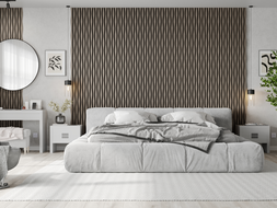 Mexen Lam-SF 26 lamele ścienne akustyczne 280 x 30 cm, filc 9 mm, fornir techniczny, Szary Dąb - S106-280-26-043