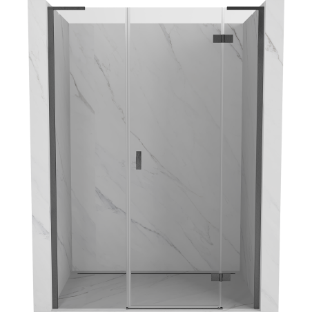 Mexen Mist-H L drzwi prysznicowe uchylne prawe 120 cm, transparent, gun gray szczotkowany - 8A5L-120-001-66-00-P