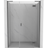 Mexen Mist-H L drzwi prysznicowe uchylne prawe 120 cm, transparent, gun gray szczotkowany - 8A5L-120-001-66-00-P