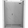 Mexen Mist-H L drzwi prysznicowe uchylne prawe 125 cm, transparent, gun gray szczotkowany - 8A5L-125-001-66-00-P