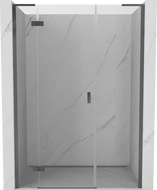 Mexen Mist-H L drzwi prysznicowe uchylne lewe 140 cm, transparent, gun metal - 8A5L-140-001-95-00-L
