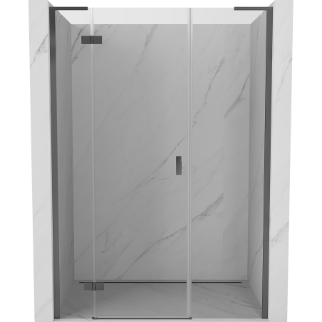 Mexen Mist-H L drzwi prysznicowe uchylne lewe 150 cm, transparent, gun metal - 8A5L-150-001-95-00-L