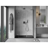 Mexen Mist-H L drzwi prysznicowe uchylne lewe 155 cm, transparent, gun metal - 8A5L-155-001-95-00-L