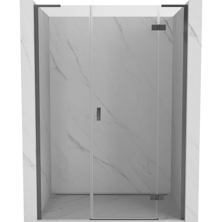 Mexen Mist-H L drzwi prysznicowe uchylne prawe 125 cm, transparent, gun metal - 8A5L-125-001-95-00-P