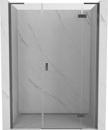 Mexen Mist-H L drzwi prysznicowe uchylne prawe 140 cm, transparent, gun metal - 8A5L-140-001-95-00-P