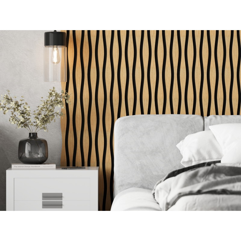 Mexen Lam-SF 26 lamele ścienne akustyczne 280 x 30 cm, filc 9 mm, fornir techniczny, Dąb Classic - S106-280-26-041