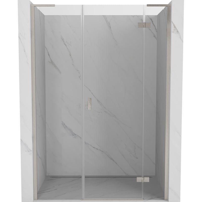 Mexen Mist-H L drzwi prysznicowe uchylne prawe 120 cm, transparent, nikiel szczotkowany - 8A5L-120-001-97-00-P