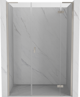 Mexen Mist-H L drzwi prysznicowe uchylne prawe 125 cm, transparent, nikiel szczotkowany - 8A5L-125-001-97-00-P