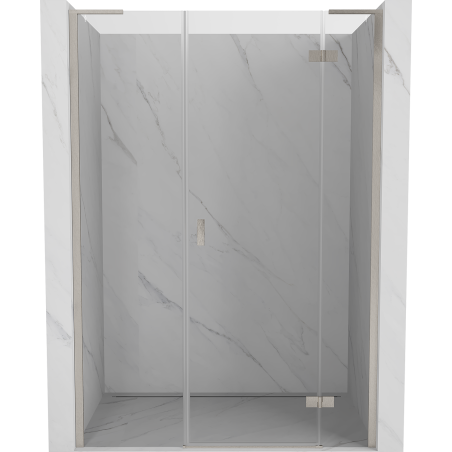 Mexen Mist-H L drzwi prysznicowe uchylne prawe 150 cm, transparent, nikiel szczotkowany - 8A5L-150-001-97-00-P