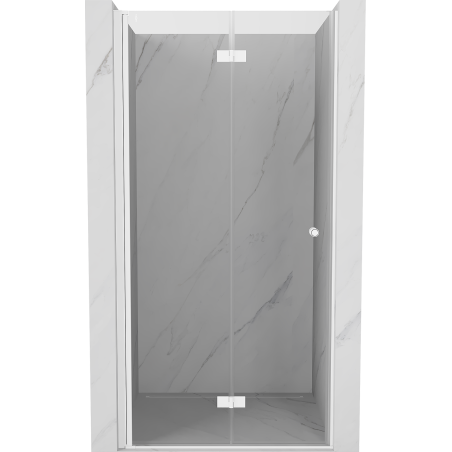 Mexen Mist-F drzwi prysznicowe składane lewe 75 cm, transparent, białe - 8A6-075-000-20-00-L