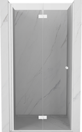 Mexen Mist-F drzwi prysznicowe składane lewe 80 cm, transparent, białe - 8A6-080-000-20-00-L