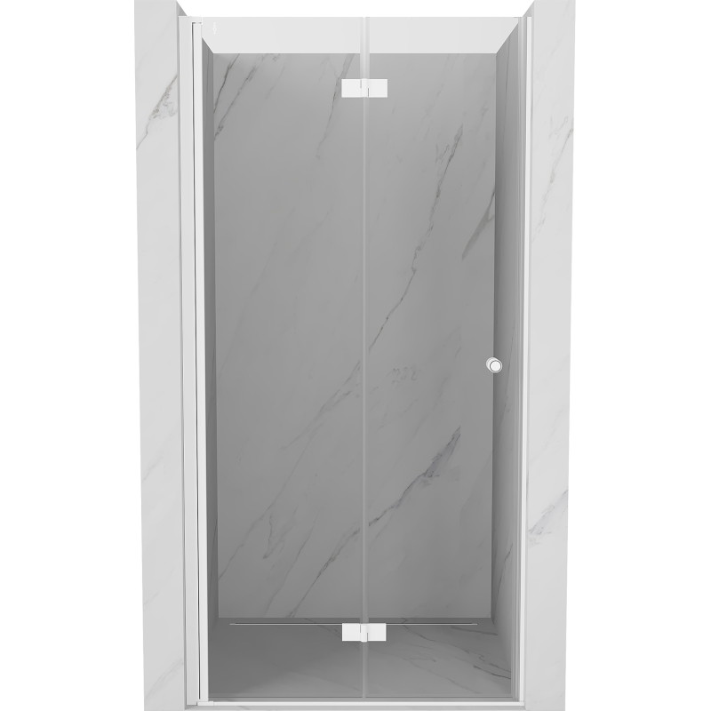 Mexen Mist-F drzwi prysznicowe składane lewe 85 cm, transparent, białe - 8A6-085-000-20-00-L