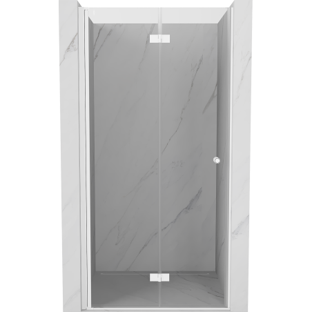 Mexen Mist-F drzwi prysznicowe składane lewe 90 cm, transparent, białe - 8A6-090-000-20-00-L
