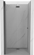 Mexen Mist-F drzwi prysznicowe składane lewe 80 cm, transparent, gun gray szczotkowany - 8A6-080-000-66-00-L