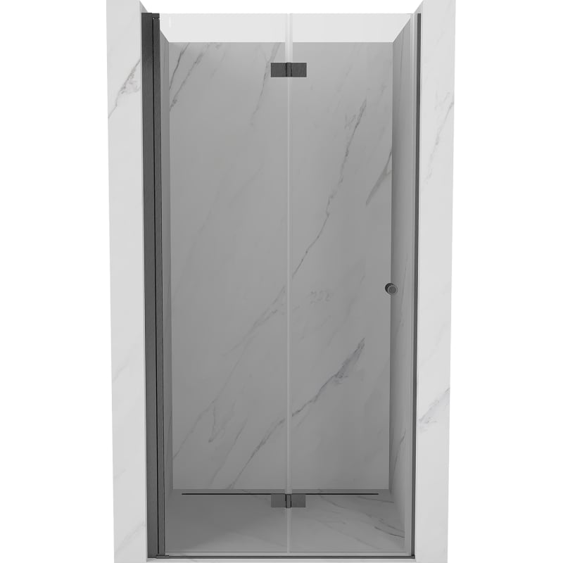 Mexen Mist-F drzwi prysznicowe składane lewe 85 cm, transparent, gun gray szczotkowany - 8A6-085-000-66-00-L
