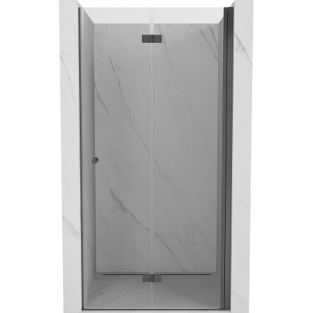 Mexen Mist-F drzwi prysznicowe składane prawe 85 cm, transparent, gun gray szczotkowany - 8A6-085-000-66-00-P