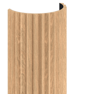 Mexen Ovalo 01 lamele ścienne ryflowane elastyczne 280 x 36 cm, fornir techniczny, Bielony Dąb - S130-280-01-040